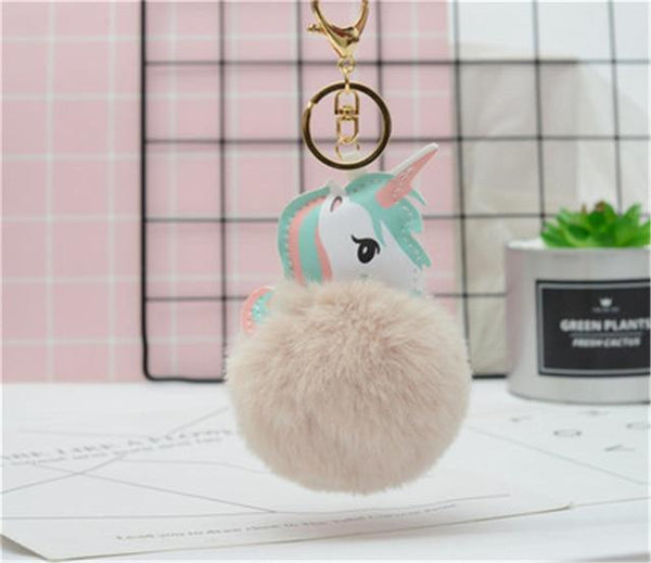 Unicorn Plush Toy Keychain Unicornio Key Pendant Suffed Animal Toy Children Girl Bag Pendant Licorne Plush Dumplings