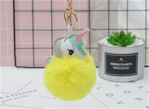 Unicorn Plush Toy Keychain Unicornio Key Pendant Suffed Animal Toy Children Girl Bag Pendant Licorne Plush Dumplings