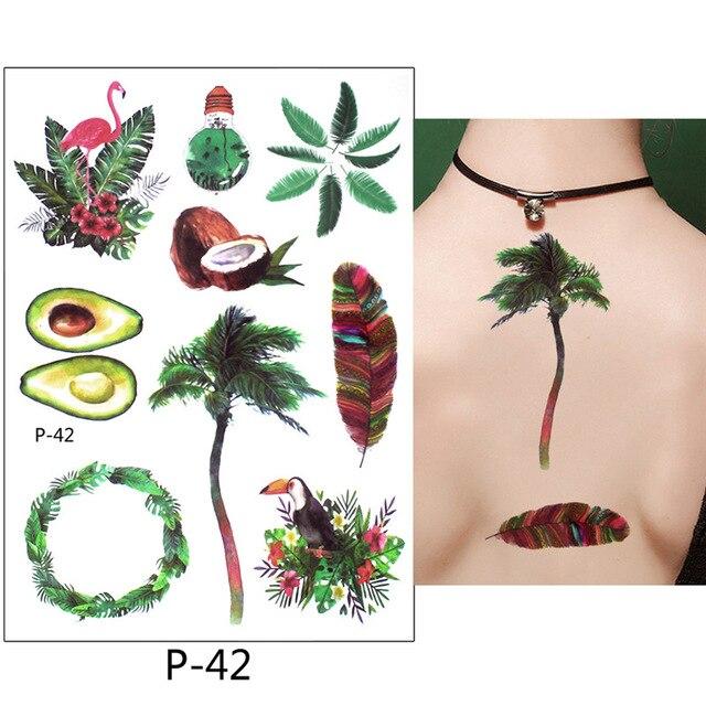 New Arrival 1 Sheet Temporary Tattoo Sticker KM-056 Flower Arm Body Art Waterproof Tattoo Beauty Fox Women Coquette Decal Design