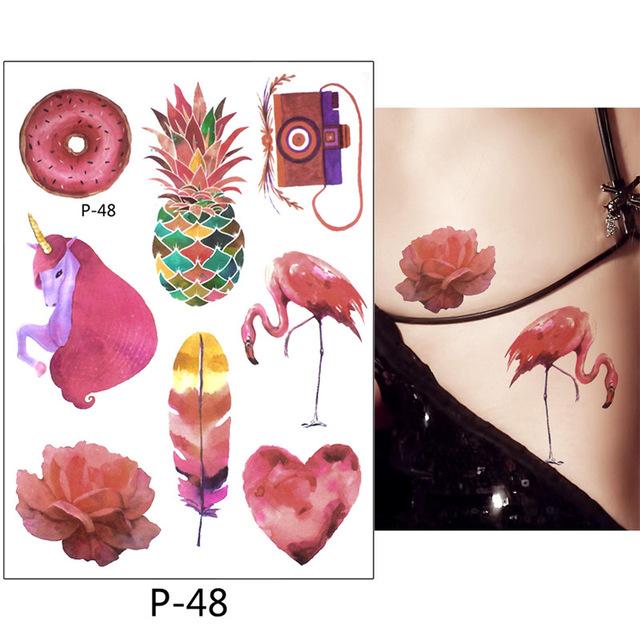 New Arrival 1 Sheet Temporary Tattoo Sticker KM-056 Flower Arm Body Art Waterproof Tattoo Beauty Fox Women Coquette Decal Design
