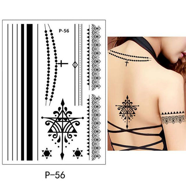 New Arrival 1 Sheet Temporary Tattoo Sticker KM-056 Flower Arm Body Art Waterproof Tattoo Beauty Fox Women Coquette Decal Design