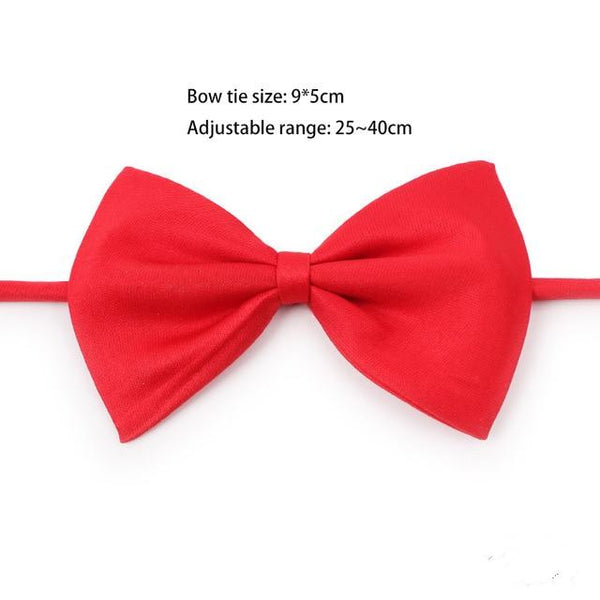 Christmas Holiday Pet Cat Dog Collar Bow Tie Adjustable Neck Strap Cat Dog Grooming Accessories Pet Product Supplies Christmas
