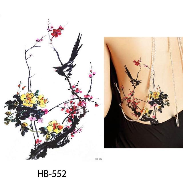 Glaryyears A Bit Big Arm Temporary Tattoo Sticker Sparrow Fake Tatoo Sleeve Flash Tatto Waterproof Body Art Women LC-734
