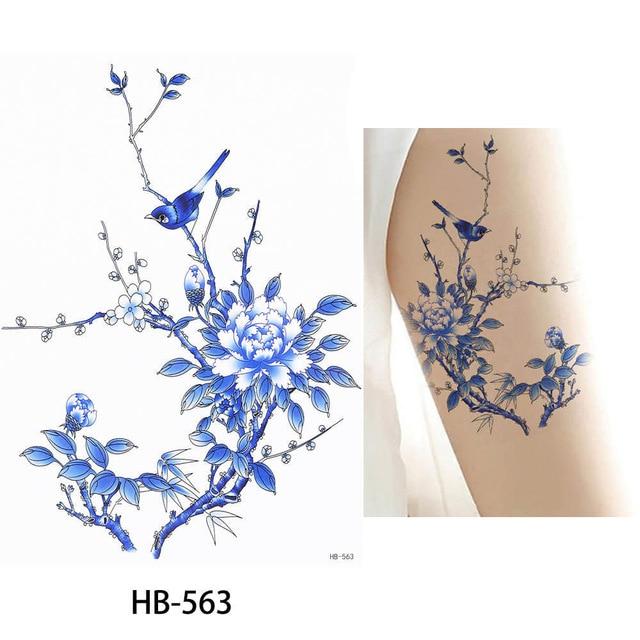 Glaryyears A Bit Big Arm Temporary Tattoo Sticker Sparrow Fake Tatoo Sleeve Flash Tatto Waterproof Body Art Women LC-734