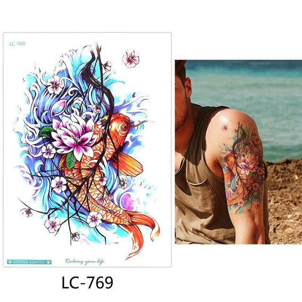 Glaryyears A Bit Big Arm Temporary Tattoo Sticker Sparrow Fake Tatoo Sleeve Flash Tatto Waterproof Body Art Women LC-734