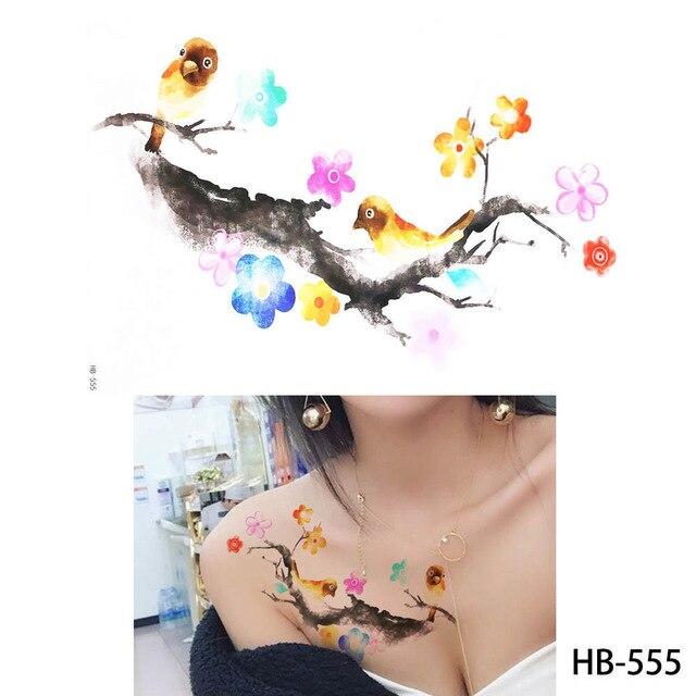 Glaryyears A Bit Big Arm Temporary Tattoo Sticker Sparrow Fake Tatoo Sleeve Flash Tatto Waterproof Body Art Women LC-734