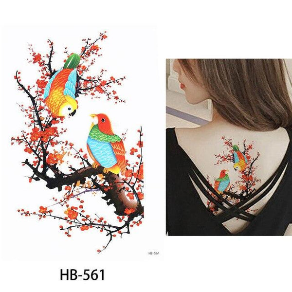 Glaryyears A Bit Big Arm Temporary Tattoo Sticker Sparrow Fake Tatoo Sleeve Flash Tatto Waterproof Body Art Women LC-734