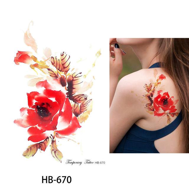 Glaryyears A Bit Big Arm Temporary Tattoo Sticker Sparrow Fake Tatoo Sleeve Flash Tatto Waterproof Body Art Women LC-734