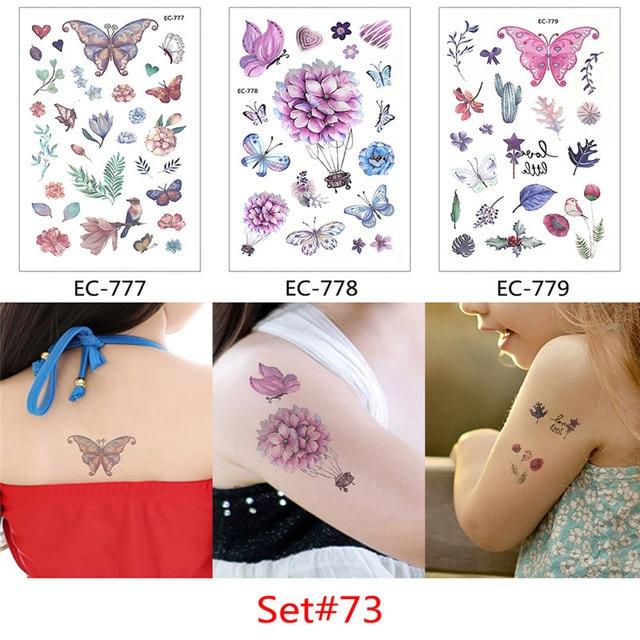 Glaryyears 3 Pieces/Set Temporary Tattoo Sticker Carton Fake Tatoo  Flash Tatto Waterproof Small Body Art Children 11 Designs