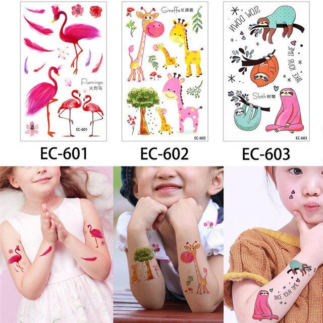 Glaryyears 3 Pieces/Set Temporary Tattoo Sticker Carton Fake Tatoo  Flash Tatto Waterproof Small Body Art Children 11 Designs