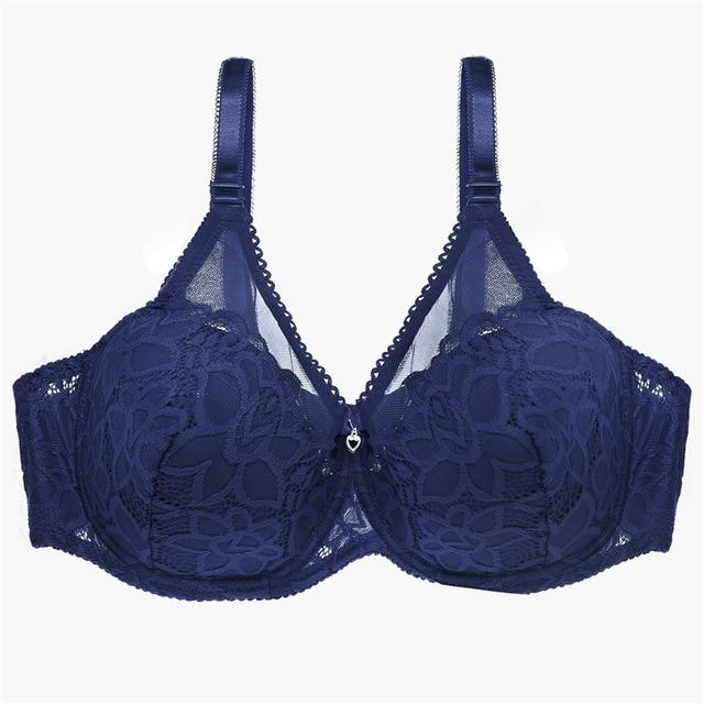 Lace Plus Size Bra Sexy Ultrathin Underwear 100D Big Size Bras For Women Comfort Bralette Deep V Lingerie Female Brassiere New