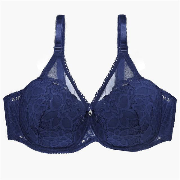 Lace Plus Size Bra Sexy Ultrathin Underwear 100D Big Size Bras For Women Comfort Bralette Deep V Lingerie Female Brassiere New