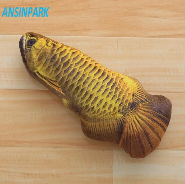 Plush Creative 3D Carp Fish Shape Cat Toy Gift Cute Simulation Fish Playing Toy For Pet Gifts Catnip Fish Stuffed Pillow Doll z1