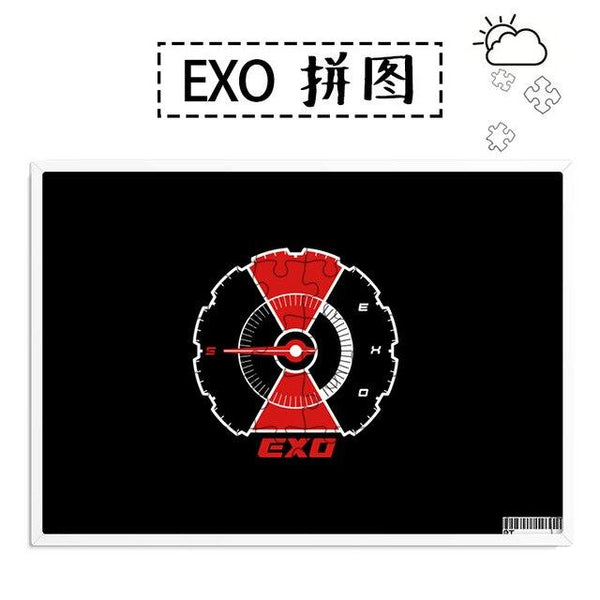 [MYKPOP]EXO BAEKHYUN CHANYEOL SEHUN SUHO LAY Puzzles 120pcs With a Photo Frame Desk Decoration KPOP Fans Collection SA18102013