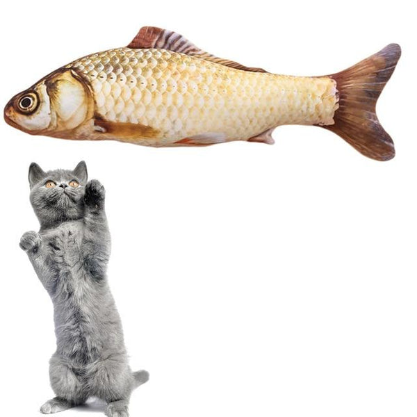 3D Creative Pet Cat Kitten Chewing Cat Toys Catnip Stuffed Fish Interactive Kitten Product cats Simulation Fish Playing Toy