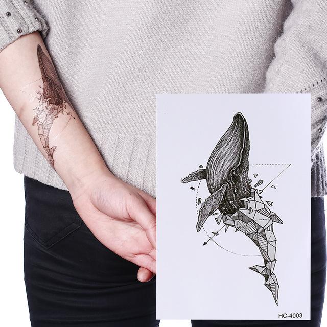 Sexy Black Cats Temporary Tattoo Body Art Arm Flash Tattoo Stickers 10.5*6cm Waterproof Fake Henna Painless Tatto Sticker