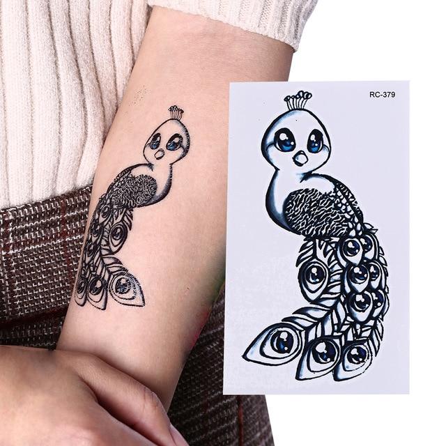 Sexy Black Cats Temporary Tattoo Body Art Arm Flash Tattoo Stickers 10.5*6cm Waterproof Fake Henna Painless Tatto Sticker