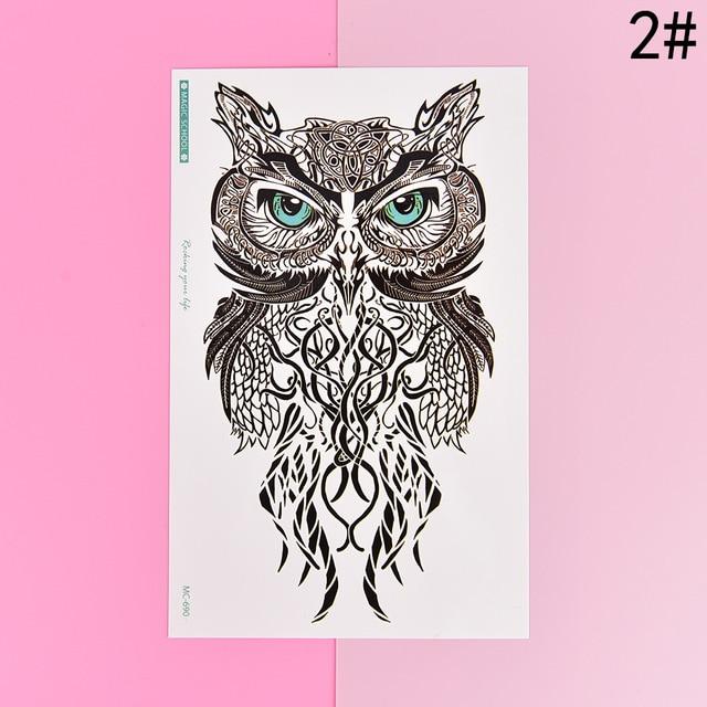 Sexy Black Cats Temporary Tattoo Body Art Arm Flash Tattoo Stickers 10.5*6cm Waterproof Fake Henna Painless Tatto Sticker