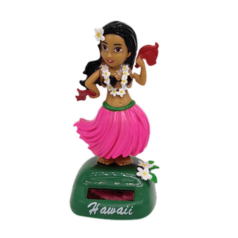 Car Ornaments Hawaii Girl Hula Shaking Head Toy Solar Powered Auto Interior Accessries Decompression Dashboard oto aksesuar