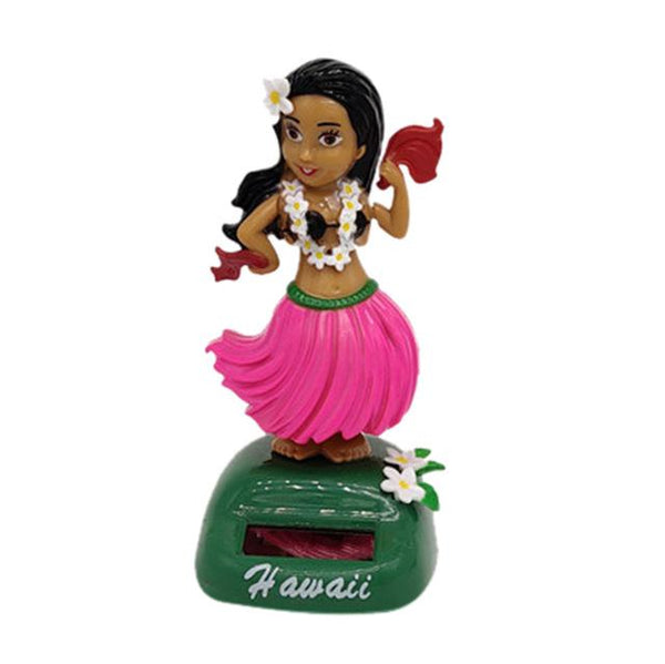 Car Ornaments Hawaii Girl Hula Shaking Head Toy Solar Powered Auto Interior Accessries Decompression Dashboard oto aksesuar