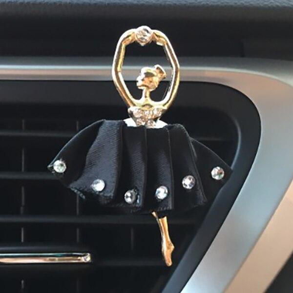 Rhinestone Ballet Girls Air Freshener In The Car Perfume Smell Auto Interior Decor Outlet Vents Clip New Car Accessory For Lady