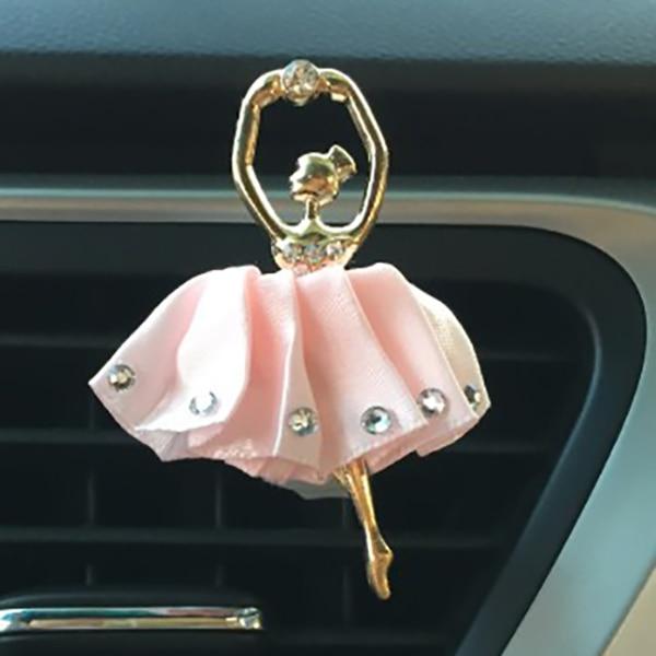 Rhinestone Ballet Girls Air Freshener In The Car Perfume Smell Auto Interior Decor Outlet Vents Clip New Car Accessory For Lady
