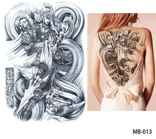 Big Large Full Back Chest Tattoo large tattoo stickers fish wolf Tiger Dragon waterproof temporary flash tattoos cool men women