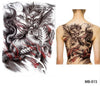 Big Large Full Back Chest Tattoo large tattoo stickers fish wolf Tiger Dragon waterproof temporary flash tattoos cool men women