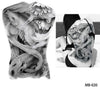 Big Large Full Back Chest Tattoo large tattoo stickers fish wolf Tiger Dragon waterproof temporary flash tattoos cool men women