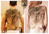 Big Large Full Back Chest Tattoo large tattoo stickers fish wolf Tiger Dragon waterproof temporary flash tattoos cool men women