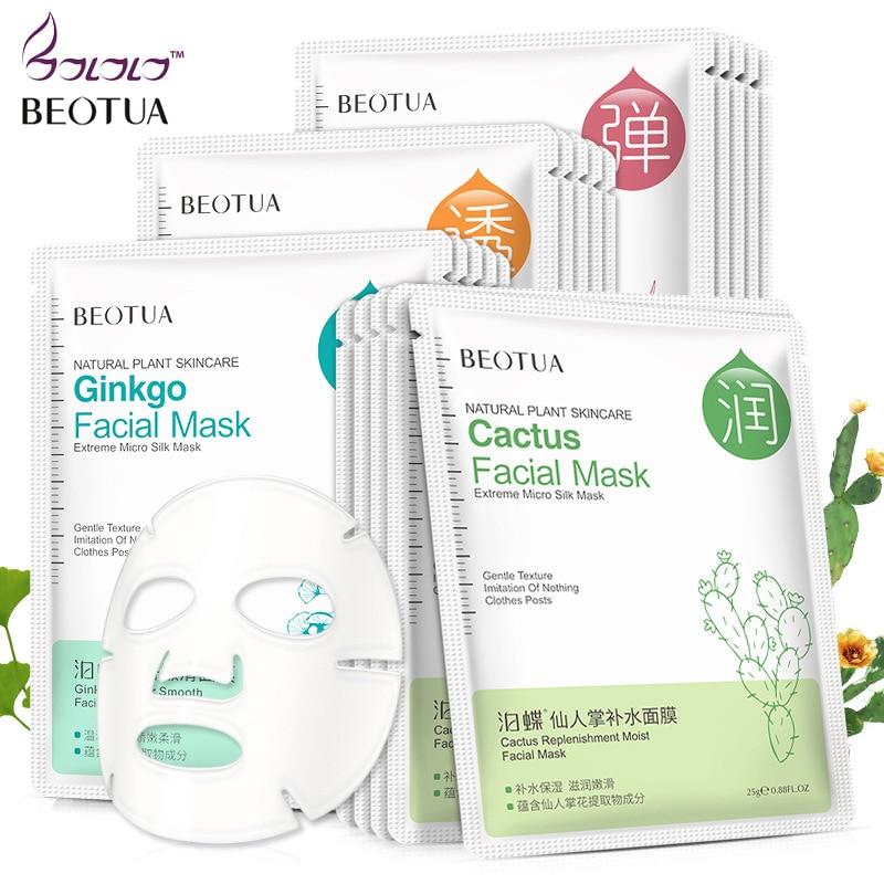 BEOTUA Facial plant extract Mask Face Mask Deep Nourish Brighten Moisturizing Hyaluronic Acid Beauty Skin Care Sheet Mask