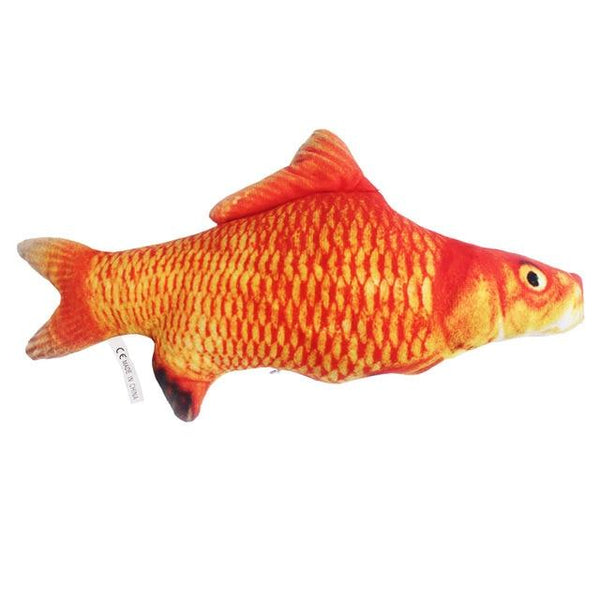 Pet Soft Plush Creative 3D Carp Fish Shape Cat Toy  Gifts Catnip Fish Stuffed Pillow Doll Simulation Fish Playing Toy For Pet
