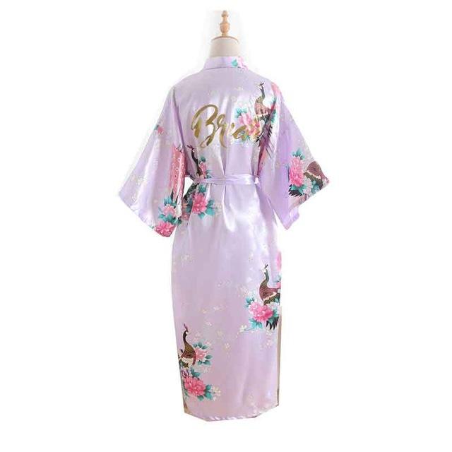 Silk Bridesmaid Bride Robe Maid Of Honor Robe Mother Of The Robes Women Satin Wedding Kimono Sexy Nightgown Dress Woman Bathrobe
