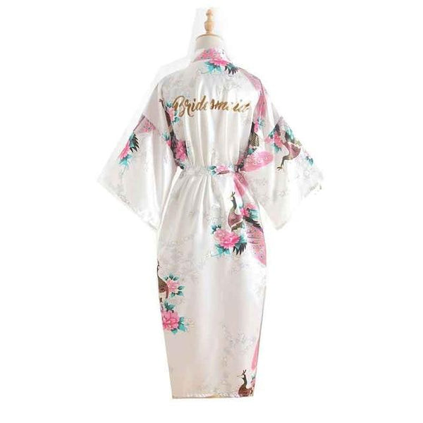 Silk Bridesmaid Bride Robe Maid Of Honor Robe Mother Of The Robes Women Satin Wedding Kimono Sexy Nightgown Dress Woman Bathrobe