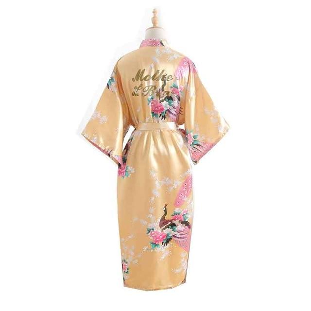 Silk Bridesmaid Bride Robe Maid Of Honor Robe Mother Of The Robes Women Satin Wedding Kimono Sexy Nightgown Dress Woman Bathrobe