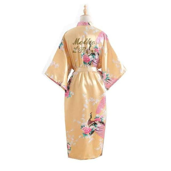 Silk Bridesmaid Bride Robe Maid Of Honor Robe Mother Of The Robes Women Satin Wedding Kimono Sexy Nightgown Dress Woman Bathrobe