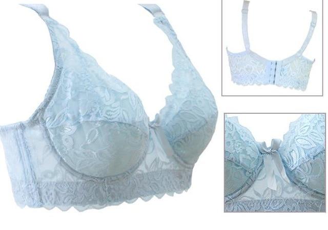 Plus size Foreign Trade Ultra-thin Lace Sexy Thin Cotton Cup Plump Big Push Up Bra  Bralette Encaje Sexy Bra modis lingerie