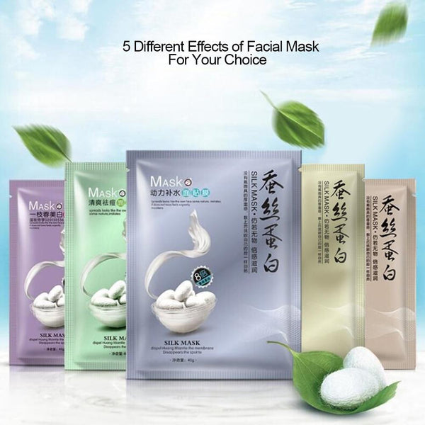 1pc Skin Care Plant Facial Mask Moisturizing Oil Control Blackhead Remover Wrapped Mask Face Mask Face Care TSLM2