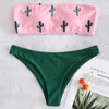 Bikinx Bandeau swimwear women push up swimsuit female Cactus Print micro bikini 2019 sexy bathing suit beach bathers Biquini new