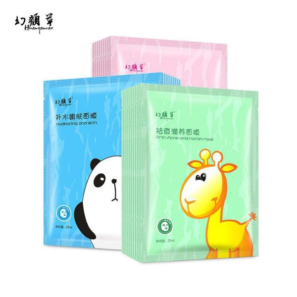 New Arrival Lovely Brighten Face Facial Mask with Animal Picture Fresh Anti-Acne Face Mask Moisturizing Oil Control Hydrating
