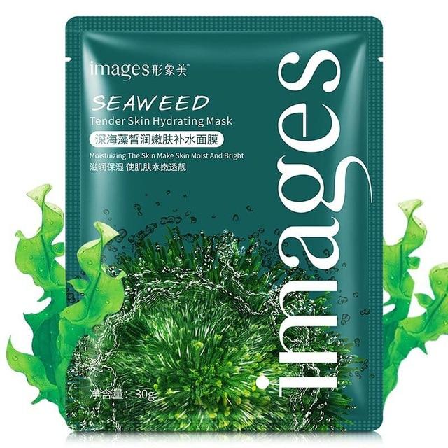 Images Seaweed Face Mask Algae Alginate Moisturizing Whiten Korean Facial Skin Care Shrinkage Pores Oil-control Beauty Masks