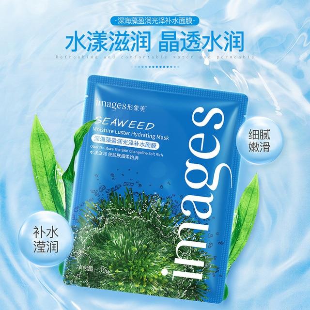 Images Seaweed Face Mask Algae Alginate Moisturizing Whiten Korean Facial Skin Care Shrinkage Pores Oil-control Beauty Masks