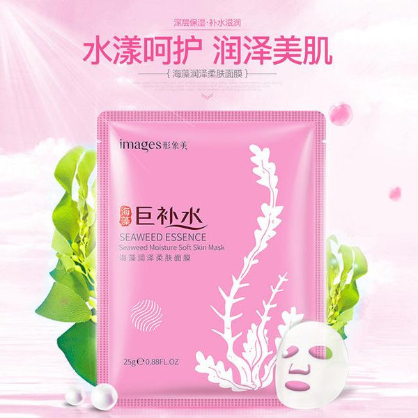 Images Seaweed Face Mask Algae Alginate Moisturizing Whiten Korean Facial Skin Care Shrinkage Pores Oil-control Beauty Masks