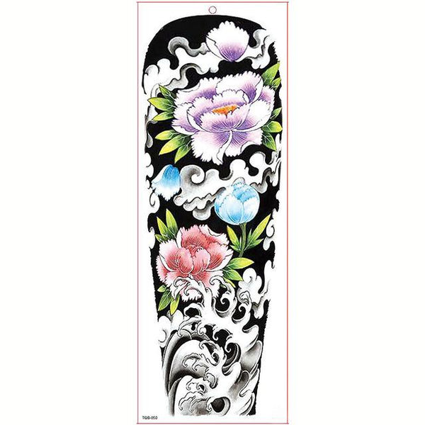 Large Arm Sleeve Tattoo Waterproof Temporary Tattoo Sticker Skull Angel Rose Lotus Men Full Flower Tatoo Body Art Tattoo Girl