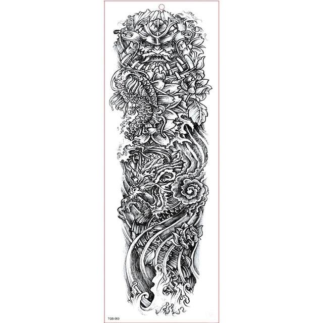 Large Arm Sleeve Tattoo Waterproof Temporary Tattoo Sticker Skull Angel Rose Lotus Men Full Flower Tatoo Body Art Tattoo Girl