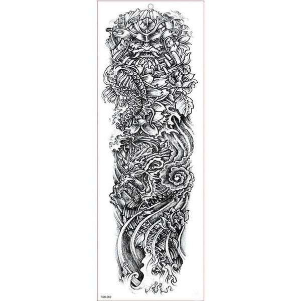 Large Arm Sleeve Tattoo Waterproof Temporary Tattoo Sticker Skull Angel Rose Lotus Men Full Flower Tatoo Body Art Tattoo Girl