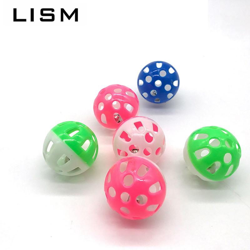 Original Toys for Cats Ball with Bell Ring Playing Chew Rattle Scratch Plastic Ball Interactive Cat Training Toys Pet Cat Supply