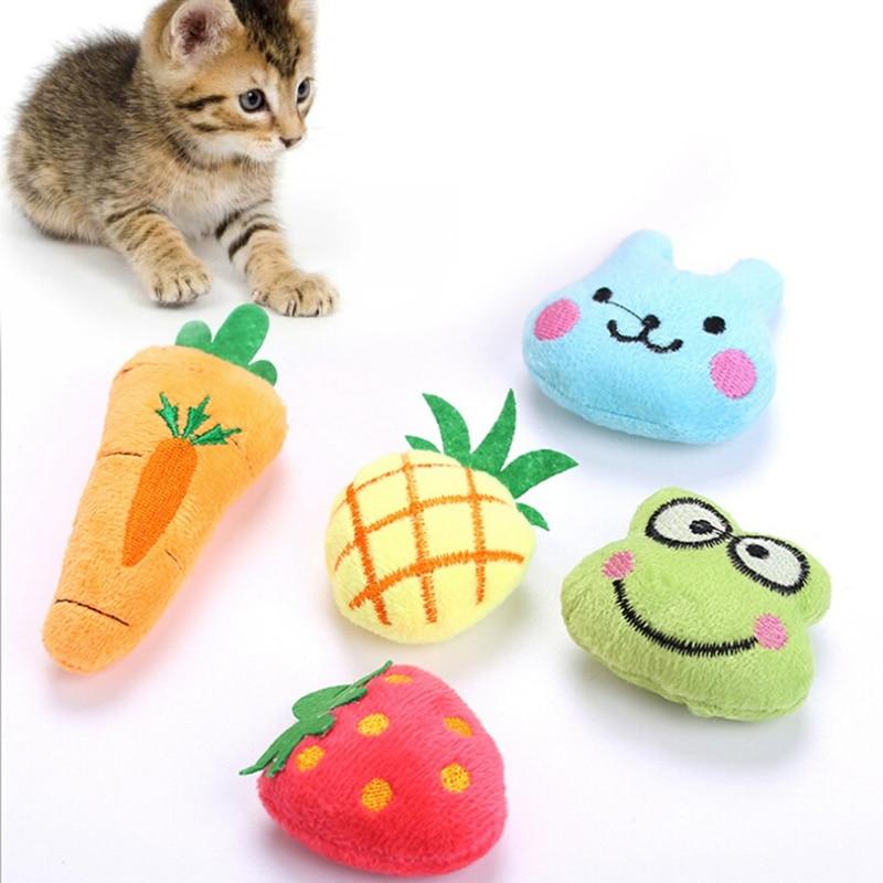 Pet Cat Catnip Toy Fruit Animal Shape Toy Funny Pets Playing Chew Catch Supplies Cat Kitten Interactiv  Toys Juguetes Para Gatos