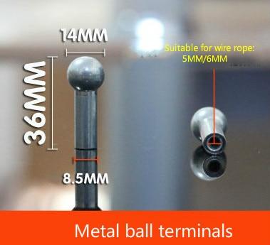 Steel Wire Accessories Gym Fitness Equipment Wire Rope Joints Anaerobic Exercise Metal Limit Ball Hollow Screw Terminals Gasket