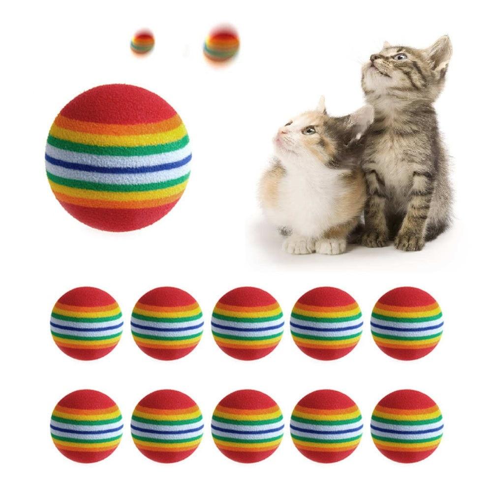 Cat Supplies 3.5cm Cat Ball Toys for Puppy Cat Interactive Playing Chew Toy Rattle Scratch EVA Ball for Pet Cat Training 1pc